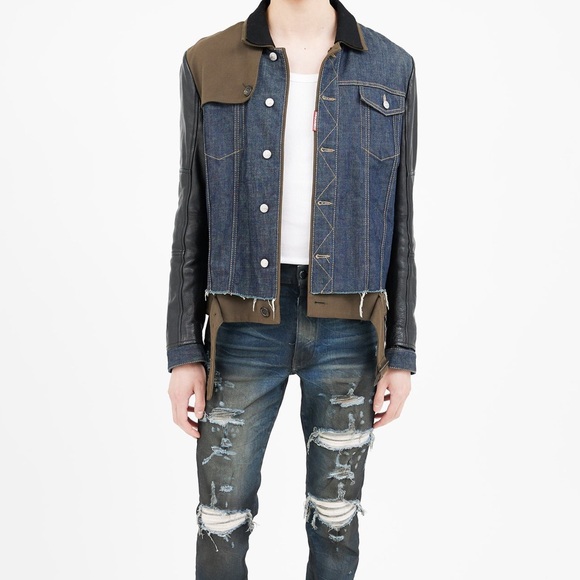 DSQUARED2 Blue and Brown Denim Jacket | size 52 EU - Picture 2 of 16